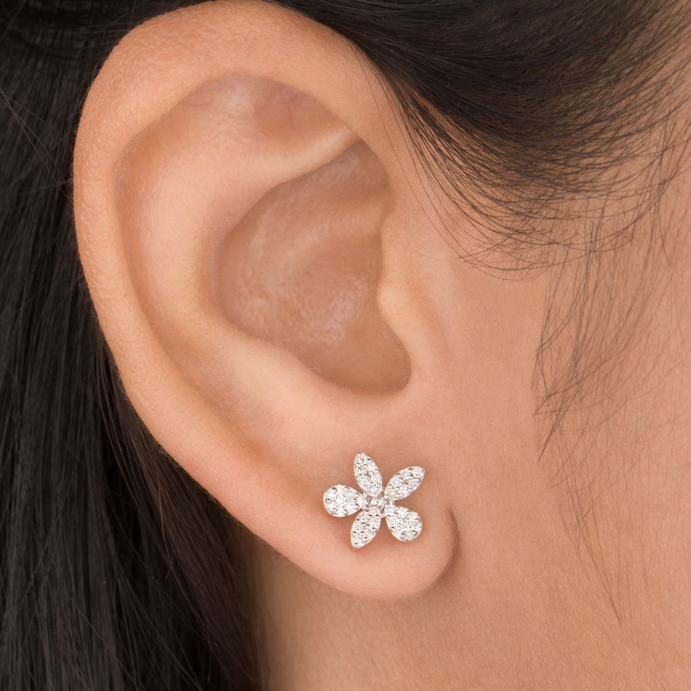 Studs – 14K White Gold | Gharenu GH004ERGBSP3010280 Studs – 14K White Gold | Gharenu GH004ERGBSP3010280