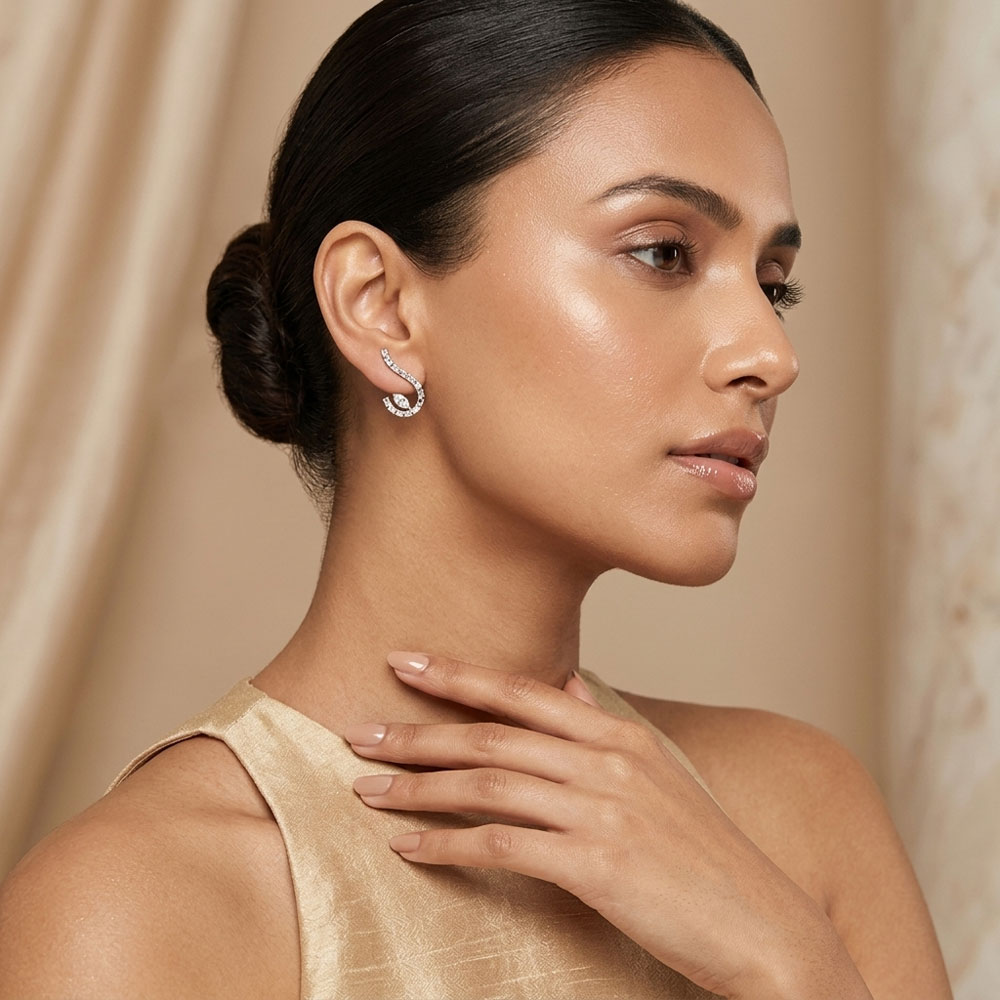 Studs – 14K White Gold | Gharenu GH004ERGSKH-181 Studs – 14K White Gold | Gharenu GH004ERGSKH-181