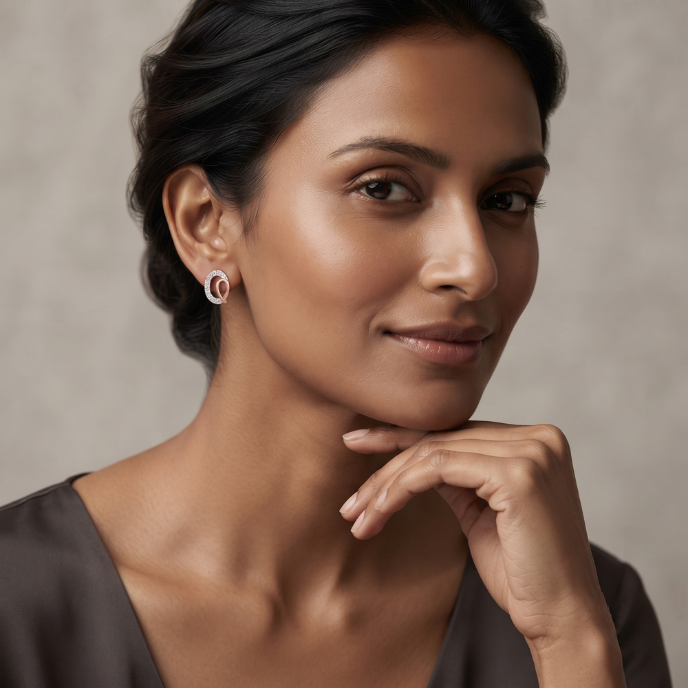 Studs – 18K Rose Gold | Gharenu GH028ERGDE13307 Studs – 18K Rose Gold | Gharenu GH028ERGDE13307
