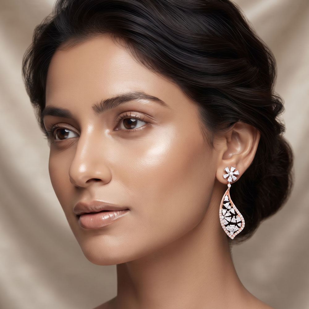 Danglers – 18K Two Tone (Rose Gold + Yellow Gold) | Gharenu GH048PEPS-3634EA Danglers – 18K Two Tone (Rose Gold + Yellow Gold) | Gharenu GH048PEPS-3634EA