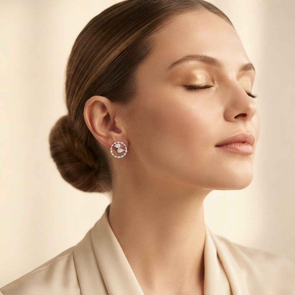 Studs – 18K Two Tone (Rose Gold + Yellow Gold) | Gharenu GH048PEPS-3846E Studs – 18K Two Tone (Rose Gold + Yellow Gold) | Gharenu GH048PEPS-3846E