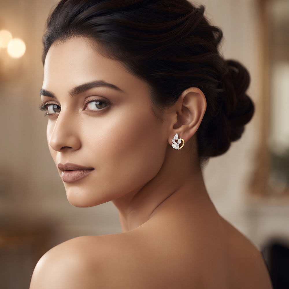 Studs – 18K Two Tone (Rose Gold + Yellow Gold) | Gharenu GH052ERGTO-118 Studs – 18K Two Tone (Rose Gold + Yellow Gold) | Gharenu GH052ERGTO-118