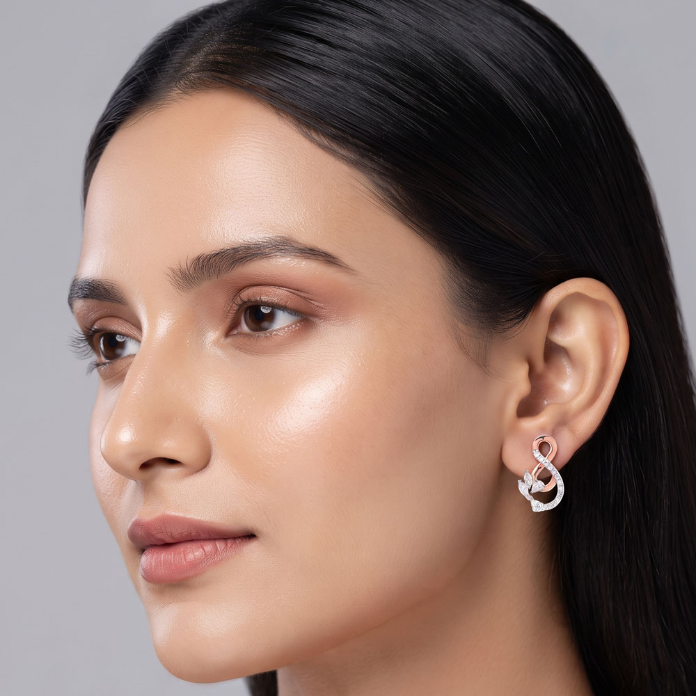 Studs – 18K Two Tone (Rose Gold + Yellow Gold) | Gharenu GH052ERGTO-312 Studs – 18K Two Tone (Rose Gold + Yellow Gold) | Gharenu GH052ERGTO-312