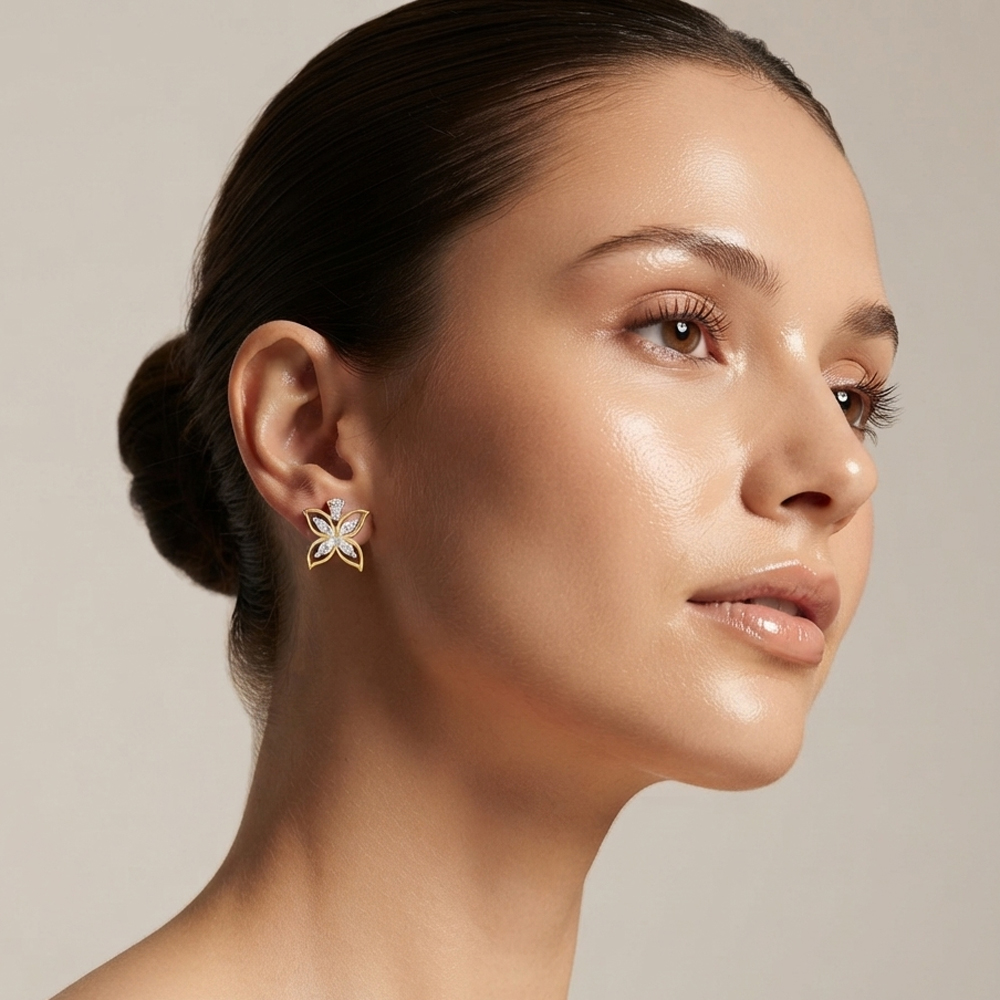 Danglers – 18K Two Tone (Rose Gold + Yellow Gold) | Gharenu GH052ERGTO-36 Danglers – 18K Two Tone (Rose Gold + Yellow Gold) | Gharenu GH052ERGTO-36