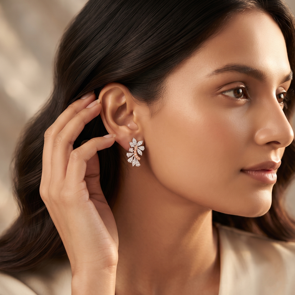 Studs – 18K Two Tone (Rose Gold + Yellow Gold) | Gharenu GH057MPEKER002531 Studs – 18K Two Tone (Rose Gold + Yellow Gold) | Gharenu GH057MPEKER002531