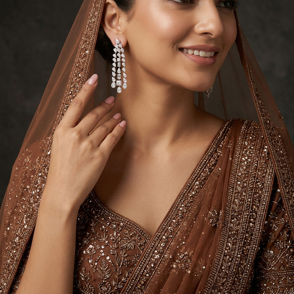 Danglers – 14K White Gold | Gharenu GH081NEER0556 Danglers – 14K White Gold | Gharenu GH081NEER0556