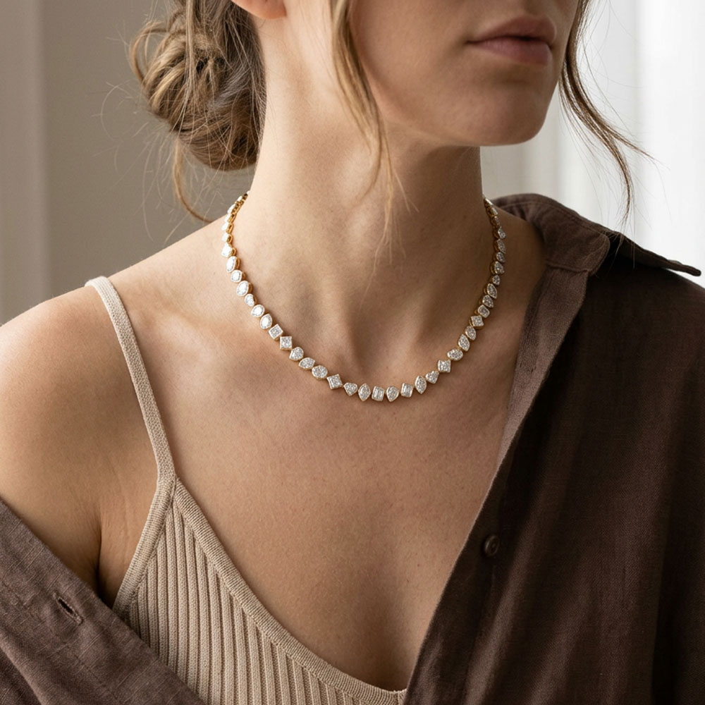 Delicate Necklaces – 14K Yellow Gold | Gharenu GH004NCKNDP13076 Delicate Necklaces – 14K Yellow Gold | Gharenu GH004NCKNDP13076