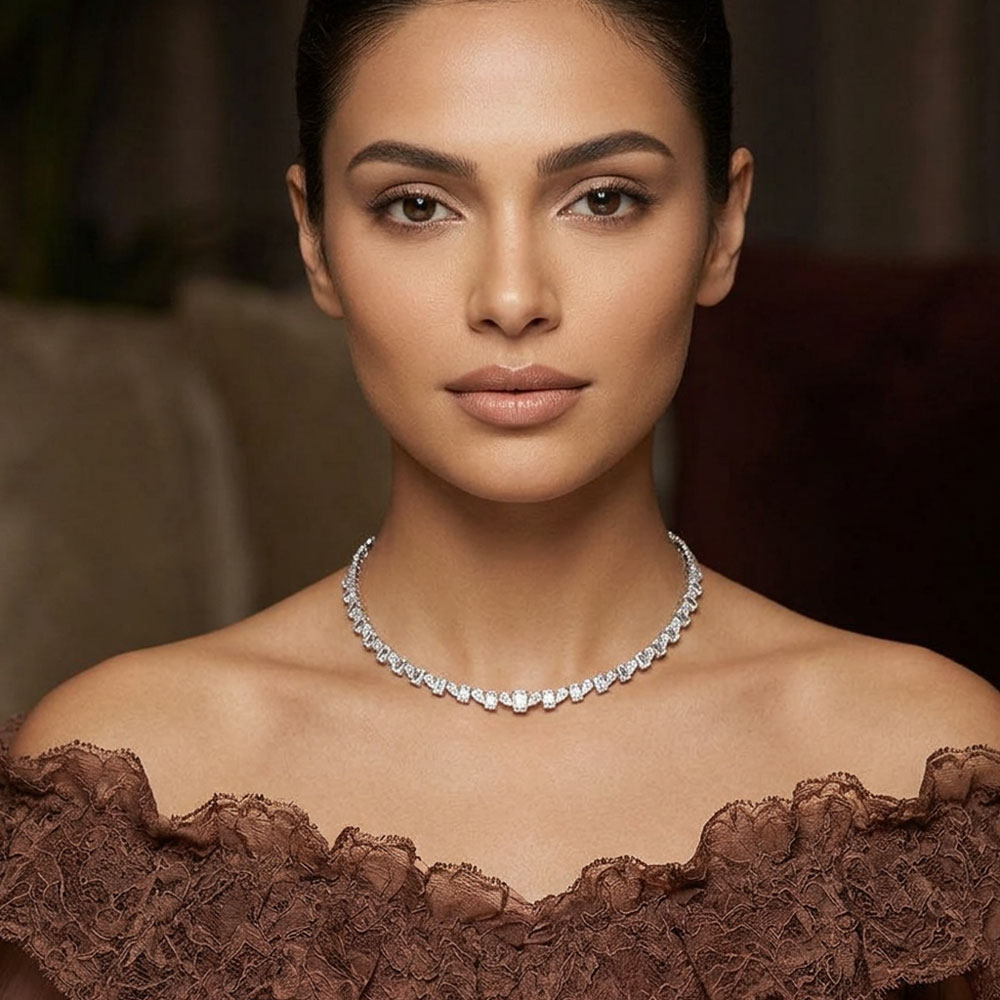 Delicate Necklaces – 14K White Gold | Gharenu GH004NCKSKH-260A Delicate Necklaces – 14K White Gold | Gharenu GH004NCKSKH-260A
