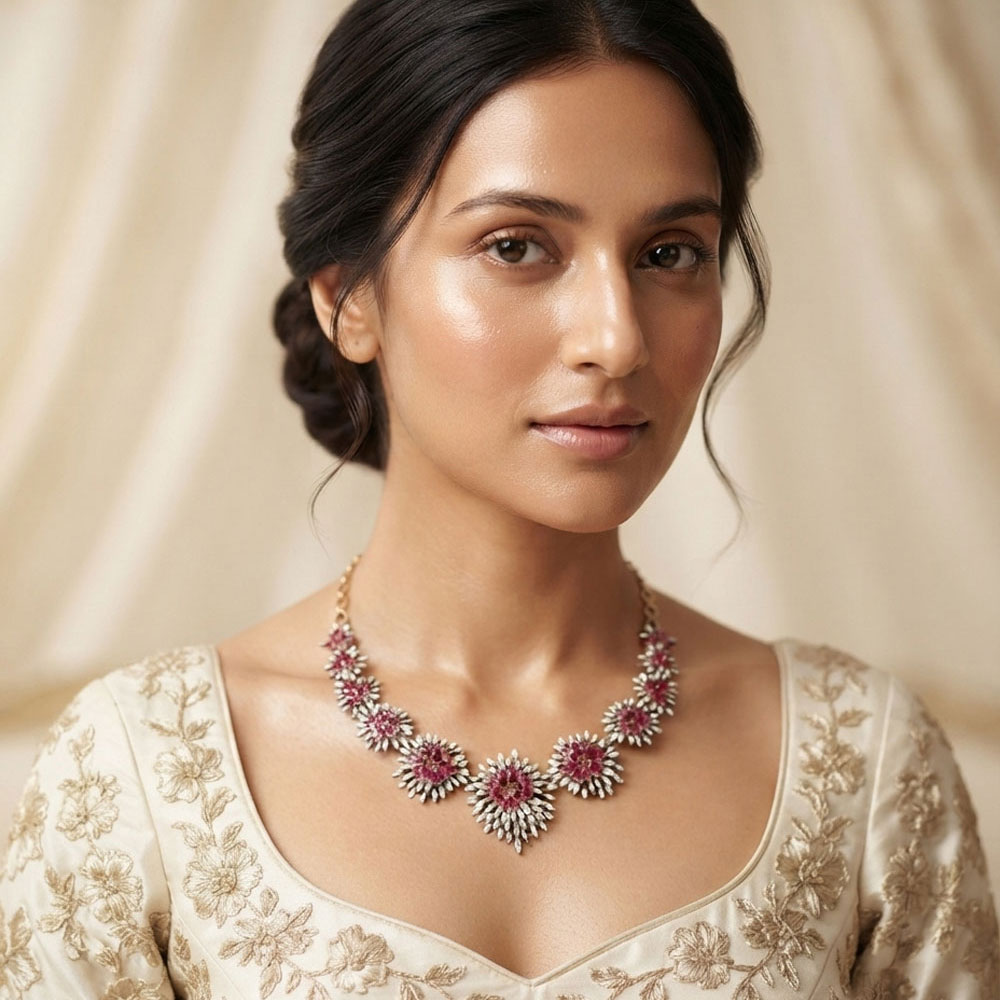 Necklaces & Sets – 18K Two Tone (Rose Gold + Yellow Gold) | Gharenu GH053NCKNK-7230 Necklaces & Sets – 18K Two Tone (Rose Gold + Yellow Gold) | Gharenu GH053NCKNK-7230