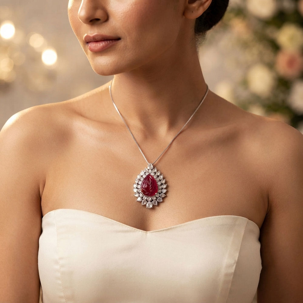 Pendants – 18K White Gold | Gharenu AYV-GGG-70-P-1_BLK Pendants – 18K White Gold | Gharenu AYV-GGG-70-P-1_BLK