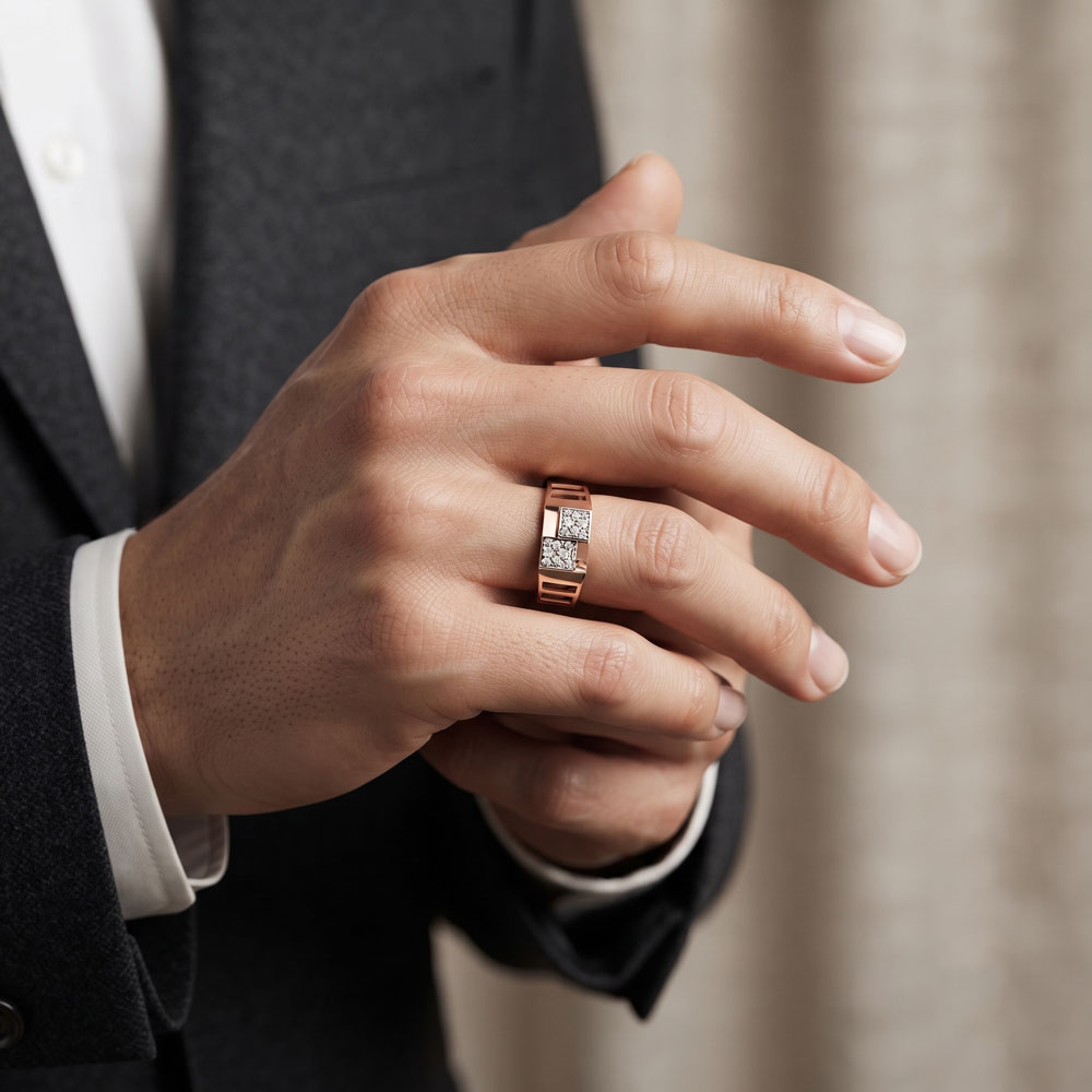 Mens Rings – 18K Rose Gold | Gharenu GH004MRGNDP4044 Mens Rings – 18K Rose Gold | Gharenu GH004MRGNDP4044