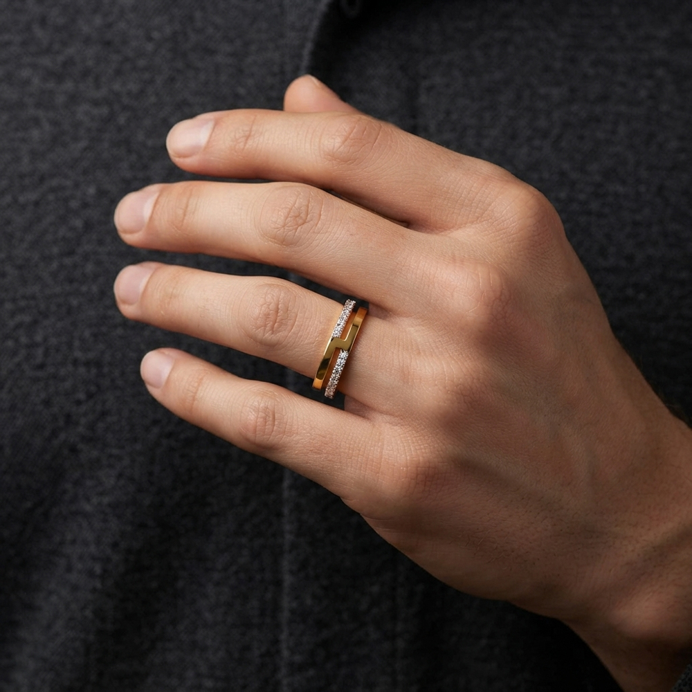 Mens Rings – 18K Yellow Gold | Gharenu GH004MRGNDP4103 Mens Rings – 18K Yellow Gold | Gharenu GH004MRGNDP4103