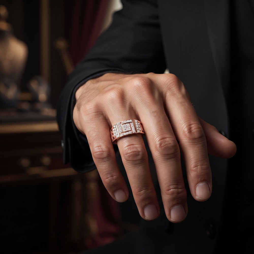 Mens Rings – 18K Rose Gold | Gharenu GH004MRGNDP4214 Mens Rings – 18K Rose Gold | Gharenu GH004MRGNDP4214