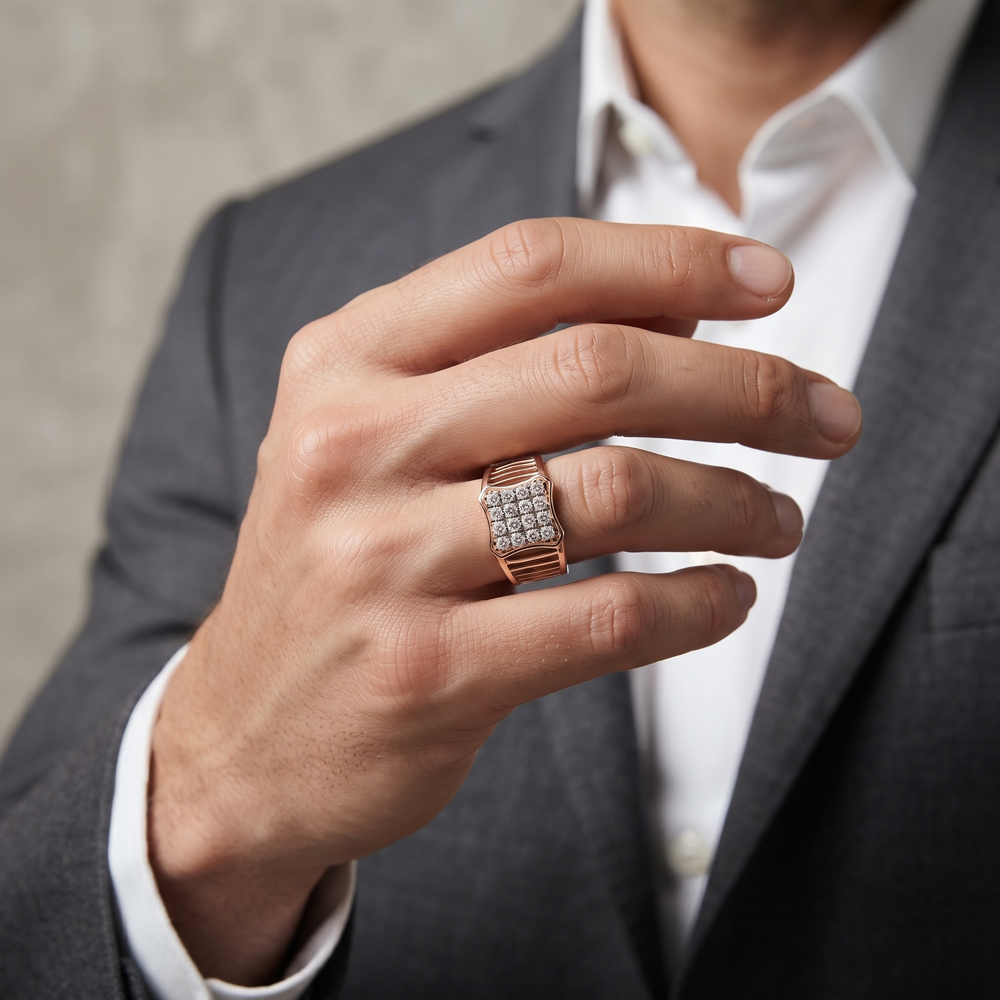 Mens Rings – 18K Rose Gold | Gharenu GH004MRGNDP4231 Mens Rings – 18K Rose Gold | Gharenu GH004MRGNDP4231