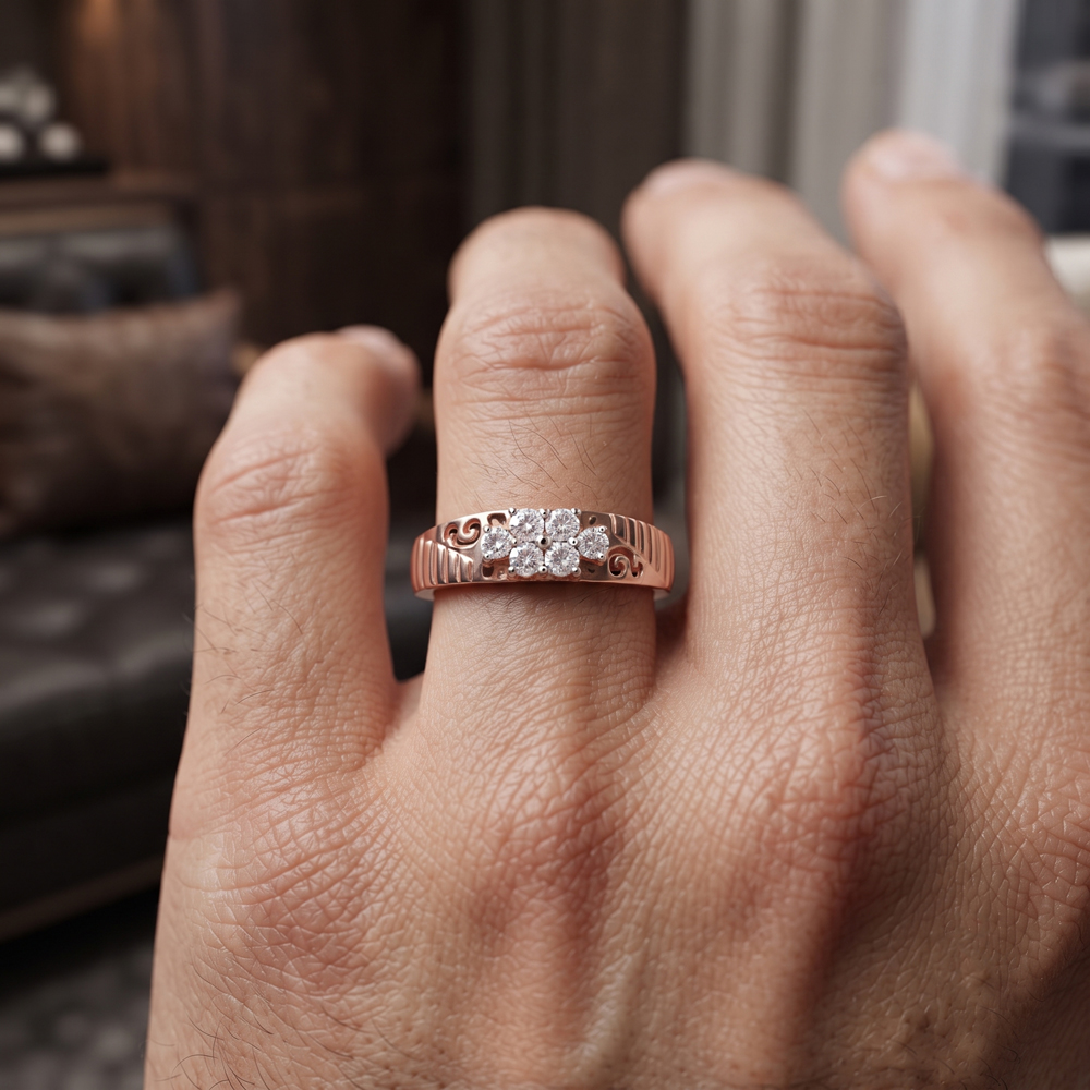 Mens Rings – 18K Rose Gold | Gharenu GH004MRGNDP4302 Mens Rings – 18K Rose Gold | Gharenu GH004MRGNDP4302