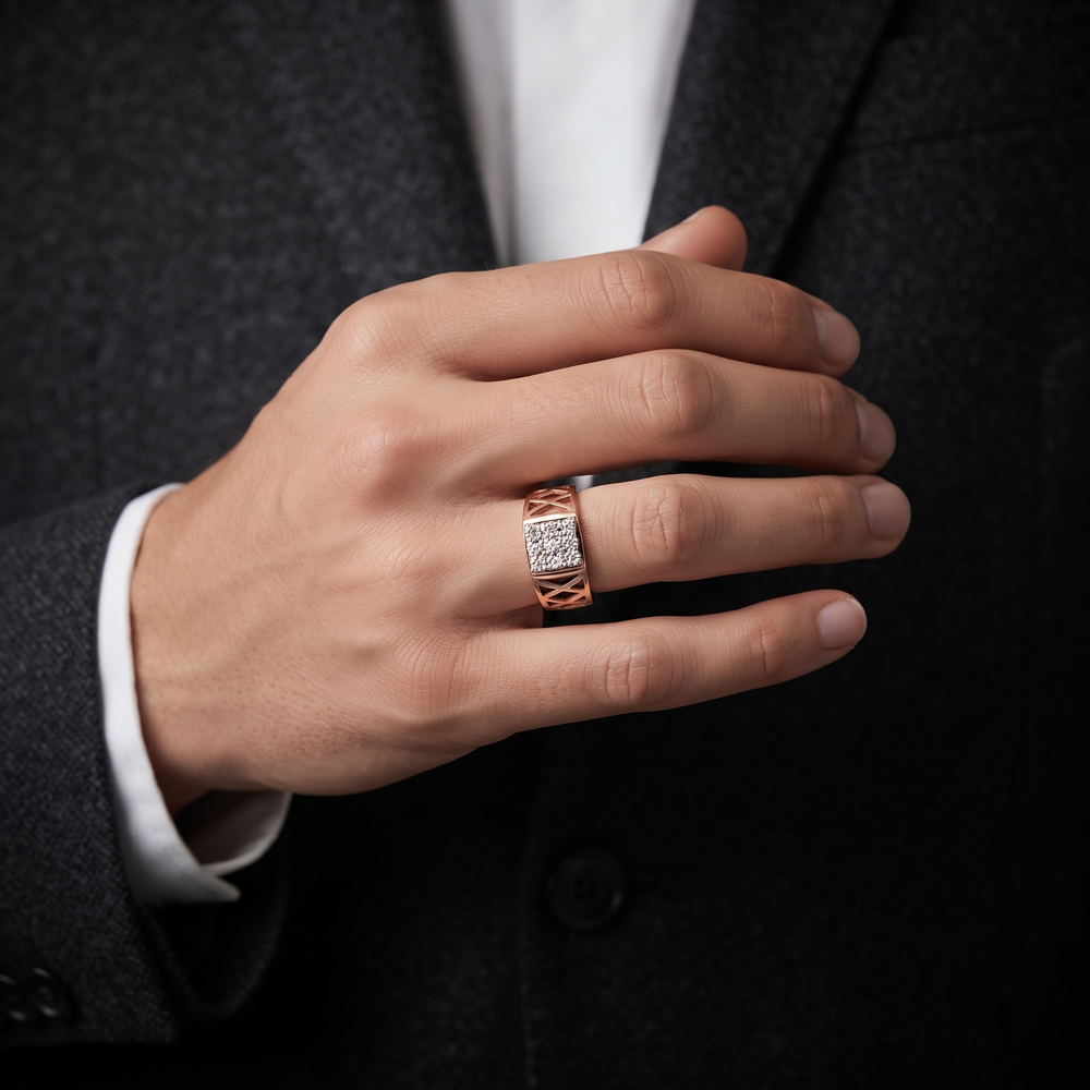 Mens Rings – 18K Rose Gold | Gharenu GH004MRGNDP4314 Mens Rings – 18K Rose Gold | Gharenu GH004MRGNDP4314