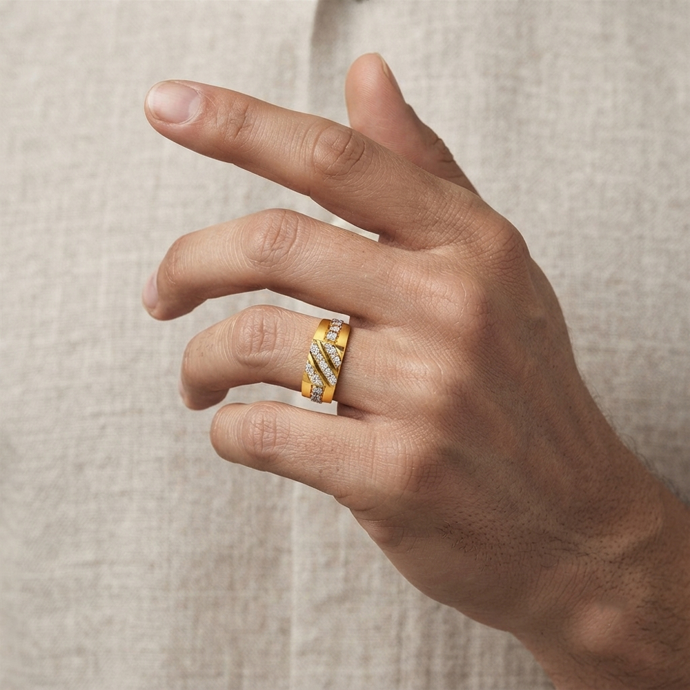 Mens Rings – 18K Yellow Gold | Gharenu GH004MRGNDP4354 Mens Rings – 18K Yellow Gold | Gharenu GH004MRGNDP4354