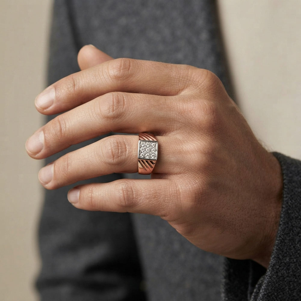 Mens Rings – 14K Rose Gold | Gharenu GH005MRG15255R Mens Rings – 14K Rose Gold | Gharenu GH005MRG15255R