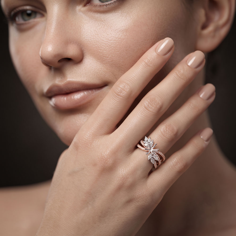 Daily Wear Rings – 14K Rose Gold | Gharenu GH019RNGPRG188 Daily Wear Rings – 14K Rose Gold | Gharenu GH019RNGPRG188