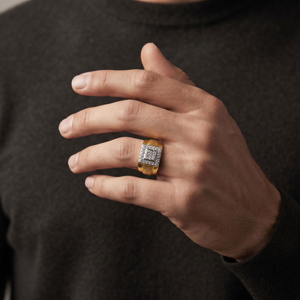 Mens Rings – 14K Yellow Gold | Gharenu GH028MRGDMR01651 Mens Rings – 14K Yellow Gold | Gharenu GH028MRGDMR01651