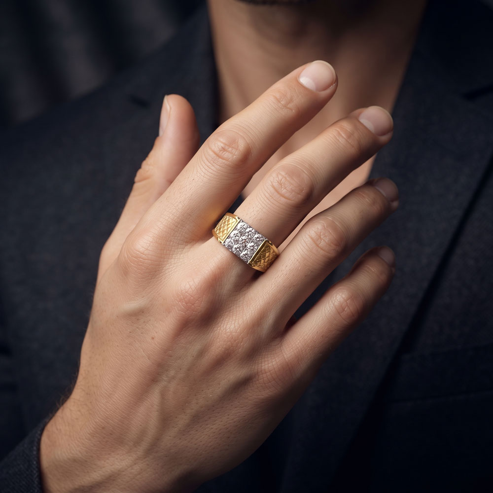 Mens Rings – 18K Yellow Gold | Gharenu GH028MRGDMR04024 Mens Rings – 18K Yellow Gold | Gharenu GH028MRGDMR04024