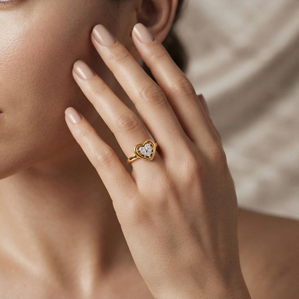 Daily Wear Rings – 14K Yellow Gold | Gharenu GH028RNGNDR0046F Daily Wear Rings – 14K Yellow Gold | Gharenu GH028RNGNDR0046F