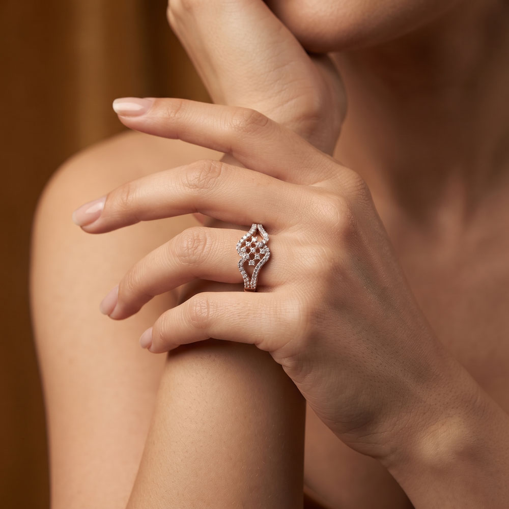 Daily Wear Rings – 14K Rose Gold | Gharenu GH029RNGDCLR520 Daily Wear Rings – 14K Rose Gold | Gharenu GH029RNGDCLR520