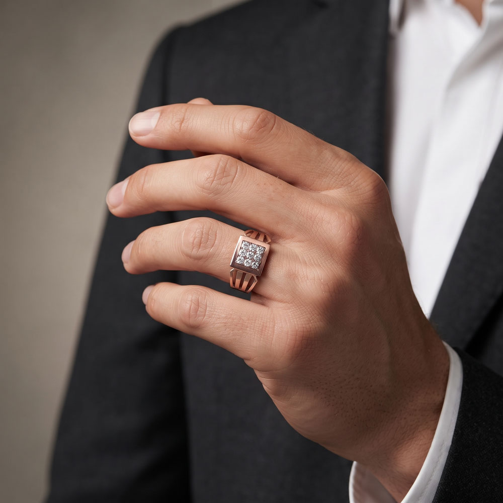 Mens Rings – 14K Rose Gold | Gharenu GH048MRGGR-2193 Mens Rings – 14K Rose Gold | Gharenu GH048MRGGR-2193
