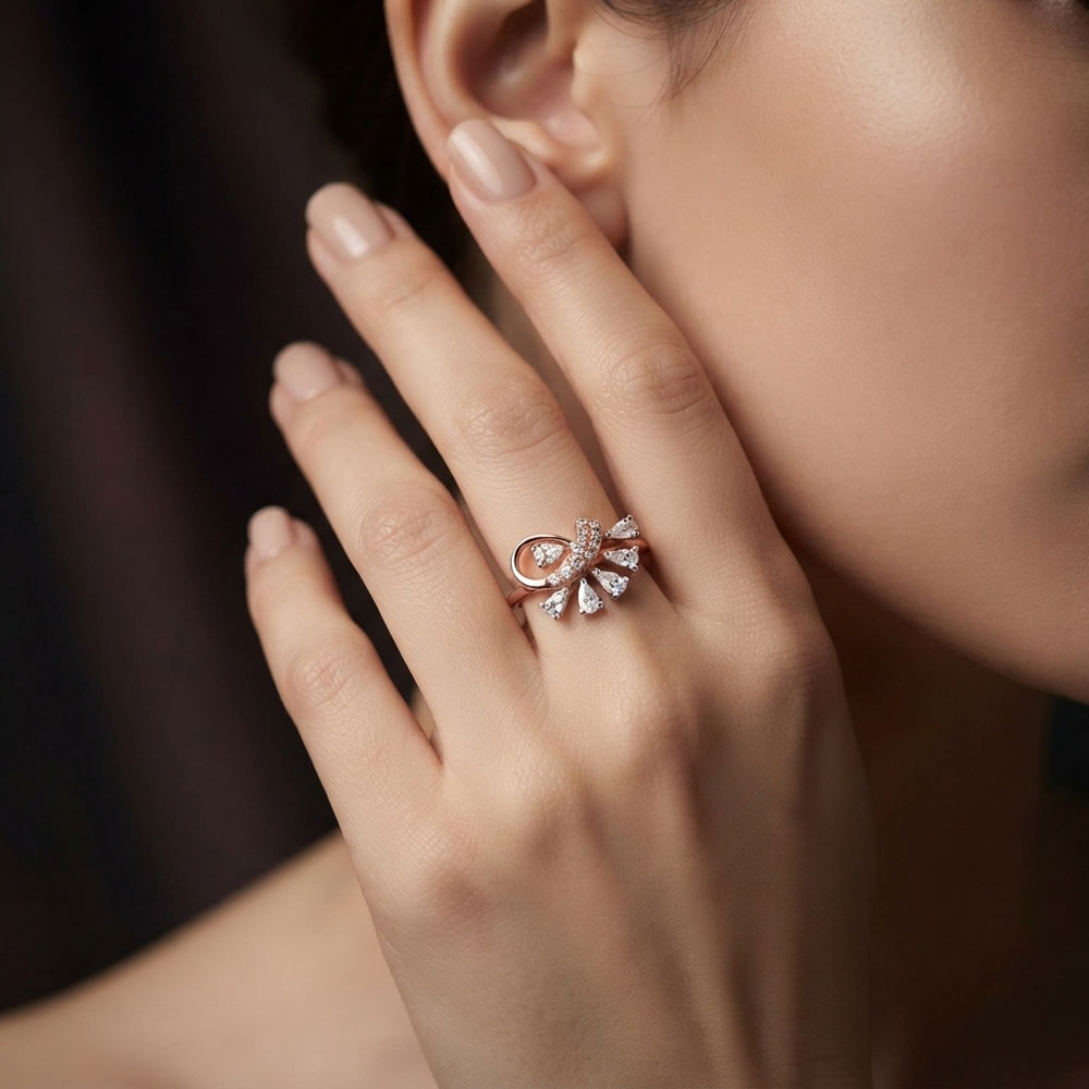 Daily Wear Rings – 18K Two Tone (Rose Gold + Yellow Gold) | Gharenu GH048RNGLR-13123 Daily Wear Rings – 18K Two Tone (Rose Gold + Yellow Gold) | Gharenu GH048RNGLR-13123