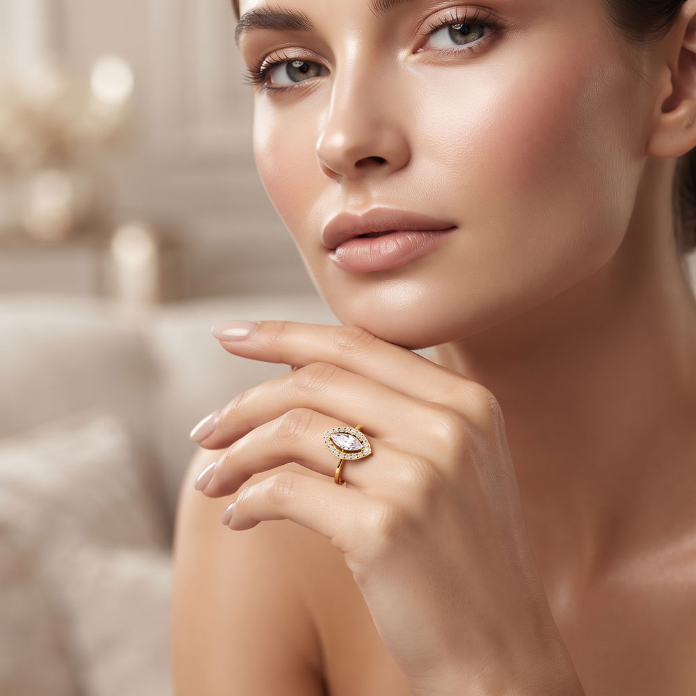 Daily Wear Rings – 18K Two Tone (Rose Gold + Yellow Gold) | Gharenu GH048RNGLR-13206 Daily Wear Rings – 18K Two Tone (Rose Gold + Yellow Gold) | Gharenu GH048RNGLR-13206