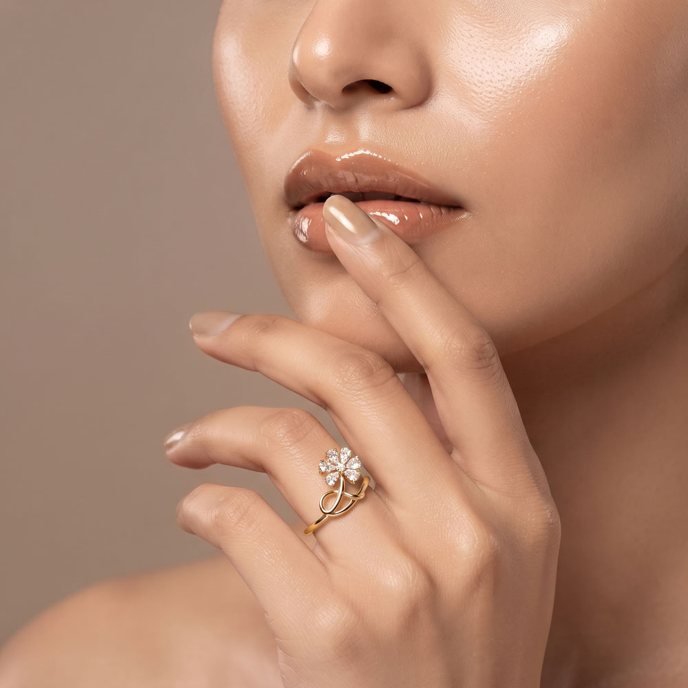 Daily Wear Rings – 18K Two Tone (Rose Gold + Yellow Gold) | Gharenu GH052RNGR-318 Daily Wear Rings – 18K Two Tone (Rose Gold + Yellow Gold) | Gharenu GH052RNGR-318